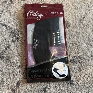 Black Designer Socks for Women